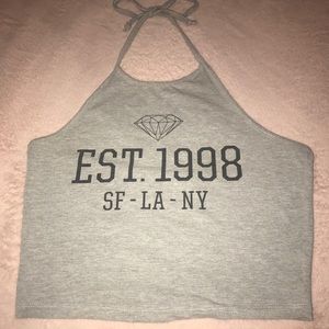 Diamond Supply tie crop top